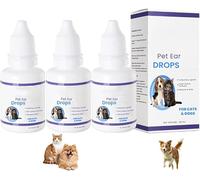 Xebular Rzxeaear Cleaner, Pet EarPro Drops, Ear Infection Treatment Drops, Effectively Relieves Ear Itching, Gentle & Refreshing Formula, Ideal for Daily Ear Care for Cats and Dogs (3 Pcs)