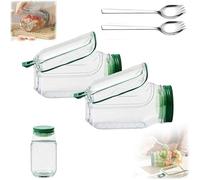 Xebular Salad Pod - Vertical Layering Salad Pod Built-in Bowl Design, Salads Container for Lunch, Simple and Easy to Use, Lightweight and Portable, Hold Salads and Fruit Jars (2)