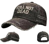 Xebular Still Not Dead Baseball Caps - Adjustable Vintage Hard-to-Kill Hat, Embroidered I Ain't Dead Yet Hat, Vintage Distressed Dad Hat for Men and Women (Black)