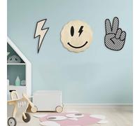 Xedatric Rad Little Dude Peace Sign Room Decor Set of 3