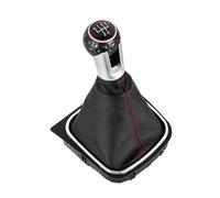 XEDLAMP 5/6 Speed Manual Shifter Gaiter Cover, for VW, for Golf, for 6 MK6 GTI GTD R20 2009-2013 Gear Shift Knob Car Stick Lever Handball Boot Gear Shift Boot(Black 5 Speed)