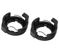 XEDLAMP Sourcing map 2pcs Black ABS H7 LED Headlight Base Buckle Lamp Bulb Holders Adapters, for Car Vehicle Headlight Mounting Bracket For Car