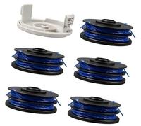 XEDLAMP Strimmer Trimmer Spool Line, for Ryobi, RAC123 5132002671, 1.6mm x 8. Strimmer Spool Lines, for Ryobi, RLT4027, RLT4125, RLT5027, RLT6030, RLT5127, RLT6130-5132002670 (5 Spool+1 Cover) Trimmer