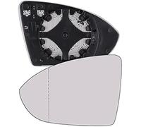 XEDLAMP Wing Mirror Lens Left Side Wing Mirror Glass, for Vw for Golf Mk7 2013-2020 Power Heated White(BLACK Left side)