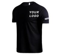 XEDLIY Personalized Breathable Running T Shirt Customize Logo Men Tops Quick Dry Short Sleeve Gym Fitness Sportswear Color1,XXL