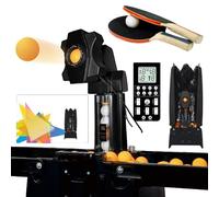 XEEAOFE 300-Capacity Table Tennis Robot, 30-90 Balls/Min Frequency, 9 Spin Modes, and Automatic Ball Recycling Net