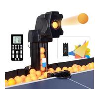 XEEAOFE 50W Automatic Table Tennis Robot with Net, 9 Types of Spin & Variable Landing Points, 7-Level Curve Adjustment, 30-90 Balls/Min, Ball Recycling Machine