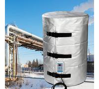 XEEAOFE 55Gal Drum Heater, Drum Heating Blanket, 250℉ Adjustable Oil Bucket Warmer,Gas Cylinder Warmer Oxford Cloth,Insulated Pail Heater with Thermostat Grey