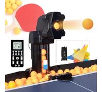 XEEAOFE Automatic Ping Pong Launcher with Long/Short Balls & Global Landing Points, 7 Tilt Angles, 9 Spin Modes for Dynamic Training