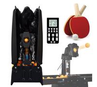 XEEAOFE Automatic Ping Pong Robot with Precise Control - 4-40m/s Ball Speed, 7 Tilt Angles, 30-90 Balls/min, Fixed & Random Landing Points