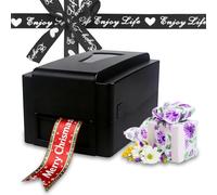 XEEAOFE Digital Satin Ribbon Printer, 127mm/s Speed & 300DPI Resolution, 20-108mm Printing Width, with Wireless Connectivity, for Gift Wrapping and Crafts