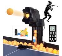 XEEAOFE Double Wheels Table Tennis Robot, for Topspin/Backspin/Left/Right/Sidespin, Enables No-Spin to Multi-Spin Shots, 7 Adjustable Angles, 300 Ball Capacity with Net