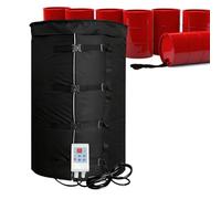 XEEAOFE Insulated 2000W Propane Tank Heater Blanket & Drum Bucket Warmer for 55 Gal Barrel with Adjustable Thermostat (0-250℉), Metal Heating Pad for Honey, Paint Black