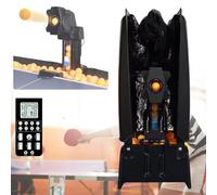 XEEAOFE Multi-Rotation Ping Pong Machine, Double Wheels Launcher for Topspin/Backspin/Left/Right/Sidespin, with 7-Angle Tilt and Catch Net