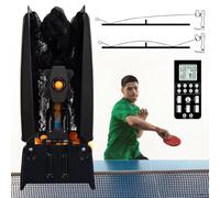 XEEAOFE Table Tennis Practice Machine, 9 Kinds of Spin & Variable Landing Points for Skill Improvement, with Auto Collection Net (300 Ball Cap)