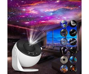 Xeefeel Galaxy Projector for Bedroom, 13 in 1 HD Star Projector Light Projector, 360° Rotating Planetarium Projector with Timer and Simple 3 Button Control for Kids, Ceiling, Gifts, Room Decor