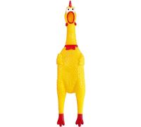 Xeehwb Rubber Chicken,12 Inch Yellow Screaming Chicken Dog Toys,Squeeze Squawking Chickens,Prank Noise Maker Dog Toys for Silly Novelty Party Favors,Family Games