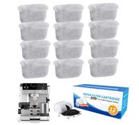 XEERUN 12 Pack Water Filter Inserts for Ninja Luxe Cafe Accessories, Activated Charcoal Water Filters for Ninja Coffee Machine, Coffee Filter Replacement Non Woven Carbon Kit, for Coffees Makers