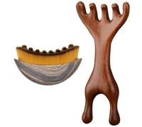 XEERUN 2025 New Lymphatic Drainage Brush for Face, Lymphatic Contour Face Brush with Facial Wood Massage Comb, Chin & Jawline Sculpting, Ergonomically Designed-Precisely Fits the Skin, Relieve Fatigue