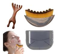 XEERUN 2026 New Lymphatic Drainage Brush for Face, Lymphatic Contour Face Brush with Facial Wood Massage Comb, Chin & Jawline Sculpting, Ergonomically Designed-Precisely Fits the Skin, Relieve Fatigue