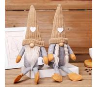 XEERUN 2PCS Coffee Gonk Gnome Plush, Coffee Gonks Decor, Handmade Coffee Bar Gnomes Decor, Christmas Gonks for Coffee Bar Home Kitchen Shelf decor, Gonk Gifts for Women, Coffee Lover (Brown)