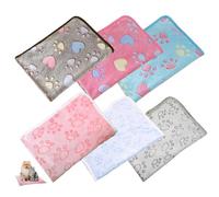 XEERUN 6PCS Dog Blanket Washable, Small Fluffy Cat Blanket, Soft and Cozy Pet Blankets, Puppy Blankets with Cute Paw Print for Small Dogs Cats, Guinea Pig, Rabbit, Indoor Sofa and Bed，60 × 40 cm