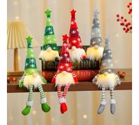 XEERUN Light Up Gnome Christmas Decoration, 6PCS Christmas Gonks with Light, Handmade Swedish Santa Gnome with Knitted Hat, for Indoor Decoration, Holiday Party Decorations