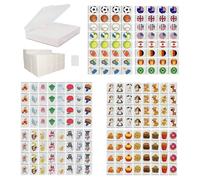 XEERUN Seaside Escape Game Blocks Mahjong Sets, 65 Tiles 30mm Blocks Mahjong Tile Game, Funny Mini Mahjong Sets with 3 Sets of Cute Stickers and Mahjong Box, Family Board Games for Kids and Adults