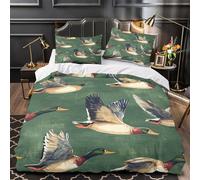 XEFASIDBN Flying Ducks Pattern Duvet Cover 3D Design Printed Hotel Quality 3PCs Bedding Set Zipper Comforter Cover Durable All Season for Adults Kids Teens Youth Women Girls Boys Double（200x200cm）