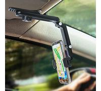 XEFINAL Cell Phone Holder for Car，Mount Clip for Car Cellphone，360° Rearview Phone Holder for Car Sun Visor，Perfectly for iPhone pro, 13/12pro,XR,XS,Pro,Samsumg,Andriod, Car Accessories