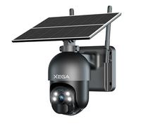 Xega 3G/4G LTE Security Camera No WiFi, 2K Super HD Solar Powered Wireless Outdoor 4G Security Camera, PIR Motion Sensor, Night Vision, 2 Way Talk, SIM Card Included