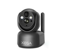 Xega 4G CCTV Indoor Security Camera Wireless-7800mAh Battery, 2K Super HD PTZ Camera with SIM Card, No WiFi, PIR Motion Detection, Color Night Vision, Cloud & TF Card Storage, IP65 Grey