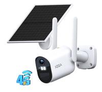 Xega 4G Cellular Security Camera Wireless Outdoor,No WiFi Needed 2K Color Night Vision CCTV Camera With SIM Card,7800mAh Battery,6W Solar Panel,Human/Area Detection,2-Way Audio,TF/Cloud Storage,IP66