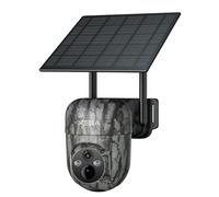 Xega 4G Solar Powered Wildlife Camera with SIM Card, No WiFi CCTV Camera, 2K PTZ Trail Camera Outdoor Wireless with Remote Access Night Vision Live Streaming Motion Detection IP66(Not Support WiFi)