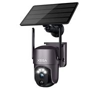 Xega Smart Solar Security Camera Outdoor Wireless 2K HD PTZ CCTV Camera | Wi-Fi Surveillance Camera Home Security Color Night Vision PIR Human Detection Two-way Audio Weatherproof