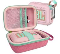 XEGIMOR Silicone Cover and Hard Carrying Case for JBL Go 4 Portable Bluetooth Speaker, Protective Holder Carrier for JBL Go 4 Speaker Accessories (Pink)