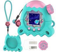 XEGIMOR Tamagotchi Paradise Silicone Case with Button Cap, Protective Cover with Screen Protector and Lanyard for Tamagotchi Paradise Pet Accessories (Jade Forest)