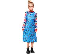 XehCaol Chucky Costume for Kids Scary Killer Dress Up Cosplay Outfit for Halloween (Girls, Small)