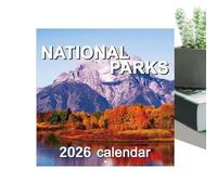 Xeihuul 2026 Calendar Wall - Natural Landscapes Monthly Calendar - Natural Scenery Pattern, Jan - Dec 2026, Planner for School Home Planning Scheduling Workplace