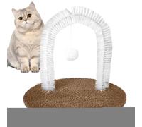 Xeihuul Cat Self Groomer | Self Grooming Arch Cat Brush - Shedding Tool Hair Remover Brush with Scratching Pad, Non-slip Massage Toy for Furniture Protection