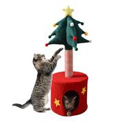 Xeihuul Christmas Cat Tree,Cute Cat Tree Tower Toy for Christmas - Soft Bed Scratching Post for Kitten Home Pet Decor for Halloween Birthday Indoor