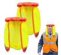 Xeihuul Hard Hat Visor Sun Shade | Hard Hat Neck Cover Full Brim,Breathable Helmet Accessories with Reflective Strip Adjustable Neck Cover for Gardening Cycling Outdoor