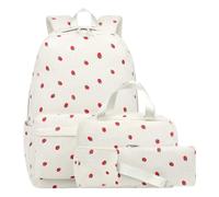 Xeihuul Kids School Backpack,Corduroy Bookbag Set - Lunch Box Knapsack Pencil Case for Day Trip Vacation Camping College Women Hiking Sports Outdoor Activities