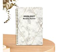 Xeihuul Monthly Planner 2025-2027 - Large Writing Space Monthly Planner,Spiral Calendar with Tabs, 2025-2027 for School, Home