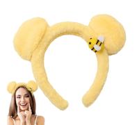 Xeihuul Plush Bear Ears Headband - Cute Plush Hair Accessories - Breathable Bear Ears Headband for Camping Dinner Festival Daily Travel Outgoing Dating Gathering Girlfriends