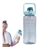 Xeihuul Sport Water Bottle - 2L Motivational Water Bottles With Time Marker To Drink, Leak Proof Drinking Water Bottles For Fitness, Sports, Outdoor, Cycling, School
