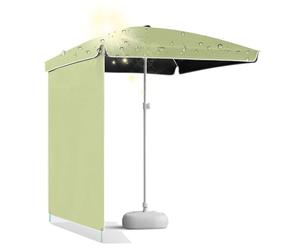 XEISYO 2x2m Square Camping Parasol, Portable UV Protective Sun Shelter with Detachable Sidewall for Market Stall, Garden, Outdoor Activities, Without a Water-Filled Base (Green)