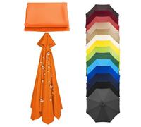 XEISYO 6/8 Ribs Replacement Parasol Canopy, 2m/2.3m/2.5m/2.7m/3m Patio Umbrella Replacement Canopy, Parasol Cover for Outdoor Table Market Yard (O,8Ribs-3M/9.8FT)