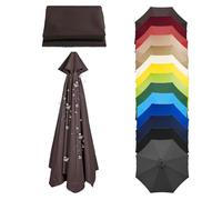 XEISYO 6/8 Ribs Replacement Parasol Canopy, 2m/2.3m/2.5m/2.7m/3m Patio Umbrella Replacement Canopy, Parasol Cover for Outdoor Table Market Yard (A,6Ribs-2.3M/7.5FT)