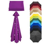 XEISYO 6/8 Ribs Replacement Parasol Canopy, 2m/2.3m/2.5m/2.7m/3m Patio Umbrella Replacement Canopy, Parasol Cover for Outdoor Table Market Yard (P,6Ribs-2.3M/7.5FT)